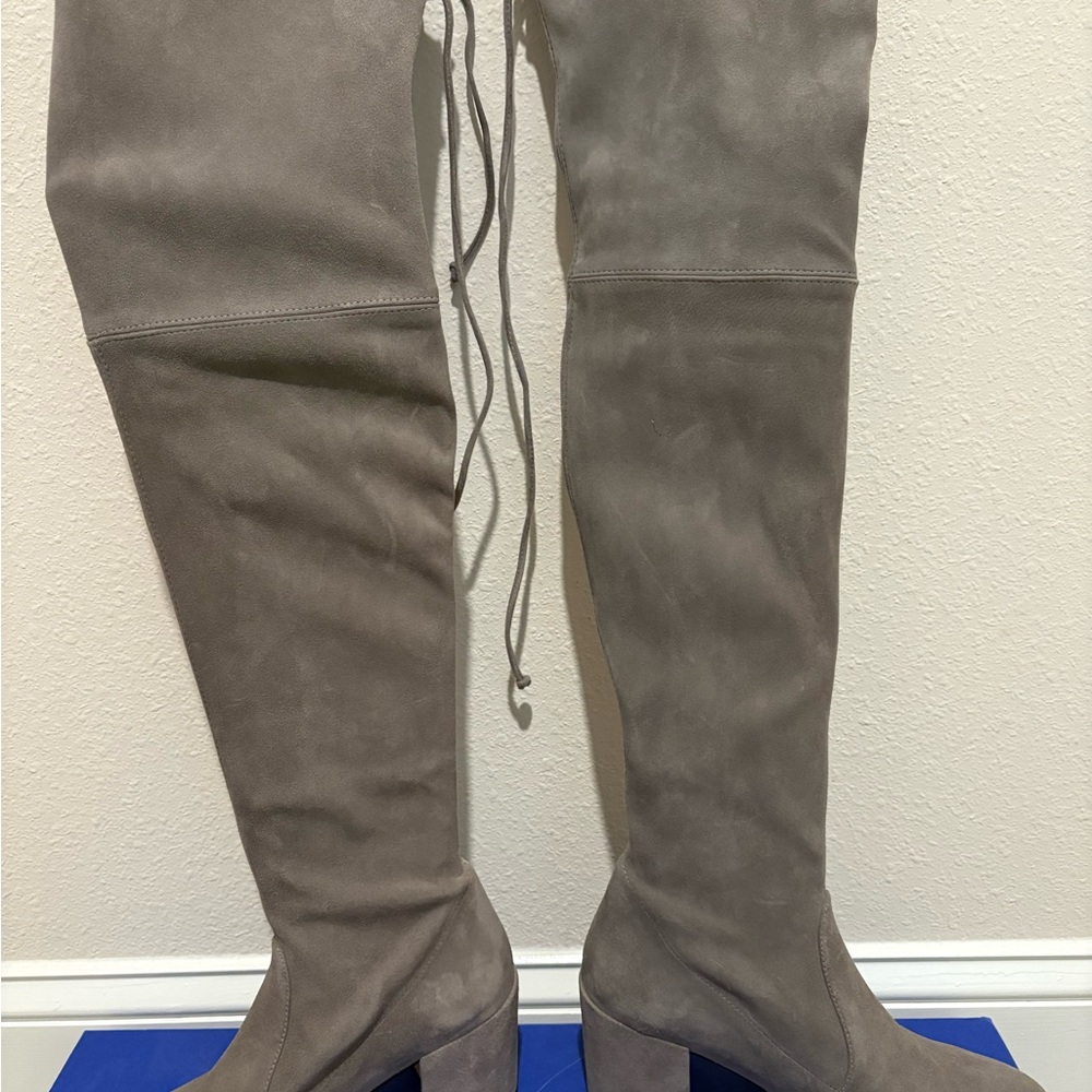Stuart Weitzman Taupe Over-the-Knee Boots